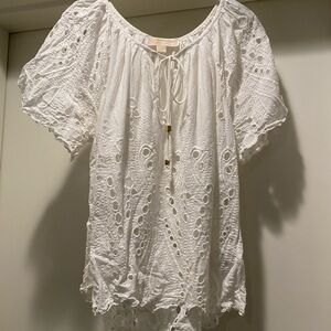 Michael Kors White Eyelet Blouse